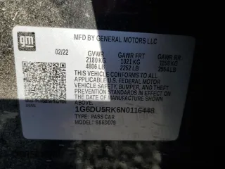 2022 Cadillac CT5 Sport z VIN 1G6DU5RK6N0116448, wystawiony jako Copart lot #42562075 z przebiegiem Nie podano mil oraz Szkoda całkowita • Salvage title. Historia ofert i sprzedaży dostępna na DreamBid. Obrazek 12.