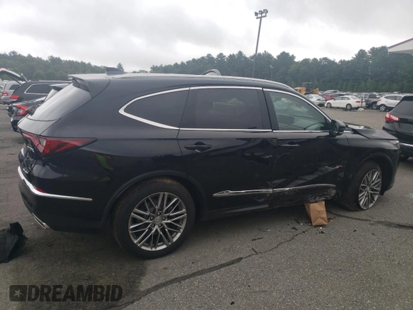 2024 Acura MDX Advance with VIN 5J8YE1H89RL022239, listed as a Copart auction lot 65220594 with Not provided miles and Non repairable. Bid and sale history available at DreamBid. Image 3.