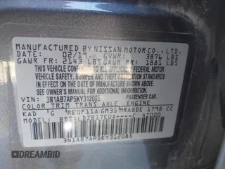 2019 Nissan Sentra SV z VIN 3N1AB7AP5KY312085, wystawiony jako IAAI lot #42311937 z przebiegiem 68 453 mil mil oraz . Historia ofert i sprzedaży dostępna na DreamBid. Obrazek 9.
