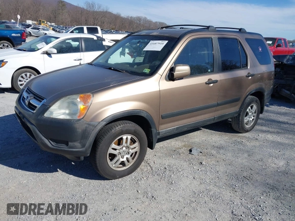 2002 Honda CR-V EX with VIN JHLRD78842C059829, listed as a IAAI auction lot 41687910 with 303,313 mi miles. Bid and sale history available at carsss.com. Image 2.