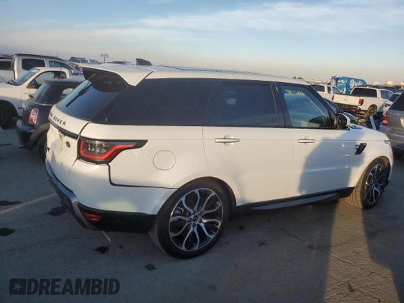 2021 Land Rover Range Rover Sport HSE Silver Edition with VIN SALWR2SU0MA758828, listed as a Copart auction lot 43561355 with 57,196 mi miles and Salvage title. Bid and sale history available at DreamBid. Image 3.