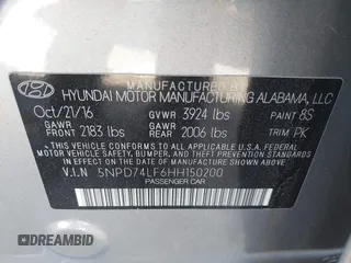 2017 Hyundai Elantra SE z VIN 5NPD74LF6HH150200, wystawiony jako IAAI lot #41159088 z przebiegiem 114 545 mil mil oraz . Historia ofert i sprzedaży dostępna na DreamBid. Obrazek 9.