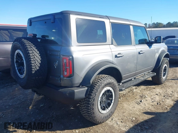 2023 Ford Bronco with VIN 1FMEE5DP6PLB15878, listed as a IAAI auction lot 41329211 with 16,067 mi miles. Bid and sale history available at carsss.com. Image 4.