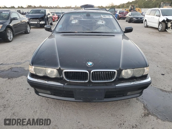 2001 BMW 7 Series 740iL with VIN WBAGH83481DP27673, listed as a Copart auction lot 75961134 with 149,120 mi miles and Salvage Title. Bid and sale history available at carsss.com. Image 11.