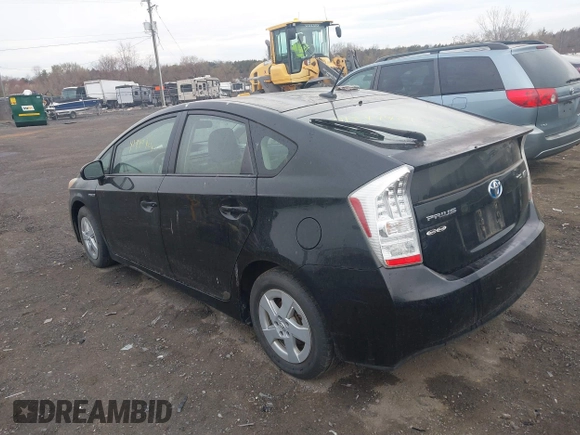 2011 Toyota Prius I with VIN JTDKN3DU6B5343653, listed as a IAAI auction lot 41849401 with 190,617 mi miles. Bid and sale history available at carsss.com. Image 3.