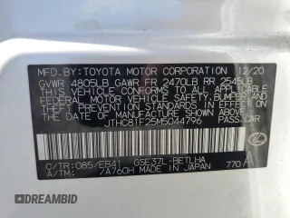 2021 Lexus IS with VIN JTHC81F25M5044796, listed as a Copart auction lot 79816124 with 28,457 mi miles and Salvage Title. Bid and sale history available at carsss.com. Image 14.