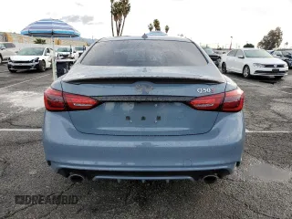 2021 Infiniti Q50 Red Sport 400 with VIN JN1FV7DP5MM850476, listed as a Copart auction lot 42604755 with 20,975 mi miles and Salvage Title. Bid and sale history available at DreamBid. Image 6.