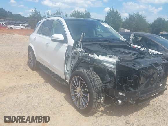 2021 Mercedes-Benz GLE 450 with VIN 4JGFB5KE9MA322853, listed as a IAAI auction lot 42460605 with 107,408 mi miles and . Bid and sale history available at DreamBid. Image 1.