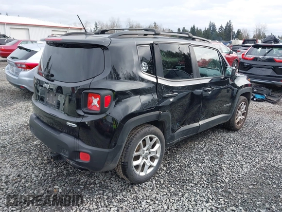 2016 Jeep Renegade Latitude with VIN ZACCJABT9GPD08554, listed as a IAAI auction lot 41612937 with 110,476 mi miles and . Bid and sale history available at DreamBid. Image 4.