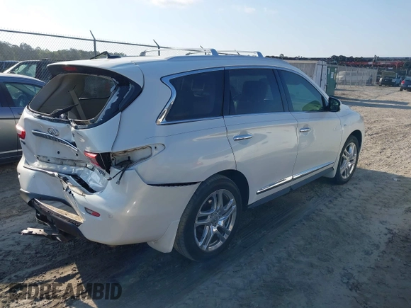 2014 Infiniti QX60 with VIN 5N1AL0MM7EC511196, listed as a IAAI auction lot 42028198 with 109,313 mi miles and . Bid and sale history available at DreamBid. Image 4.