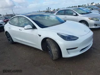 2023 Tesla Model 3 with VIN 5YJ3E1EA4PF405361, listed as a IAAI auction lot 41932723 with 28,487 mi miles. Bid and sale history available at carsss.com. Image 1.