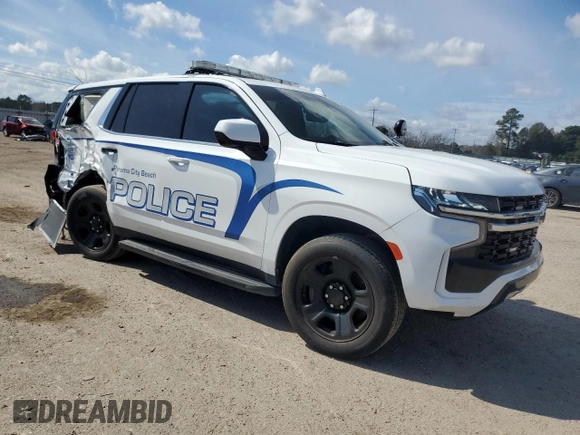 2021 Chevrolet Tahoe Commercial with VIN 1GNSCLEDXMR478268, listed as a Copart auction lot 47099545 with 33,376 mi miles and Non Repairable. Bid and sale history available at carsss.com. Image 4.