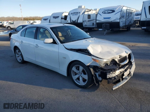 2007 BMW 5 Series 530xi with VIN WBANF73527CU28369, listed as a Copart auction lot 88037485 with 220,281 mi miles and Salvage Title. Bid and sale history available at carsss.com. Image 4.