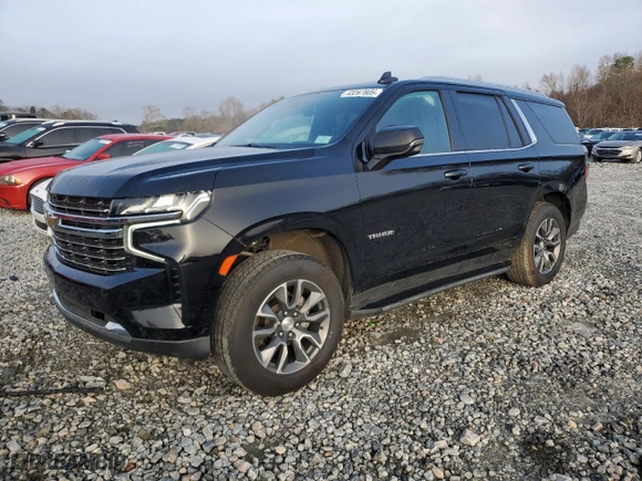 2021 Chevrolet Tahoe LT with VIN 1GNSCNKD8MR147897, listed as a Copart auction lot 43267805 with 65,743 mi miles and Salvage Title. Bid and sale history available at carsss.com. Image 1.