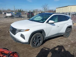 2023 Hyundai Tucson Hybrid SEL Convenience with VIN KM8JFCA16PU093455, listed as a IAAI auction lot 41849930 with 22,421 mi miles. Bid and sale history available at carsss.com. Image 2.
