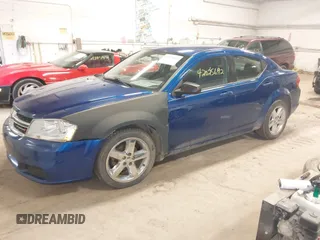 2013 Dodge Avenger SE with VIN 1C3CDZAB6DN599070, listed as a IAAI auction lot 42025692 with 245,920 mi miles and . Bid and sale history available at carsss.com. Image 2.