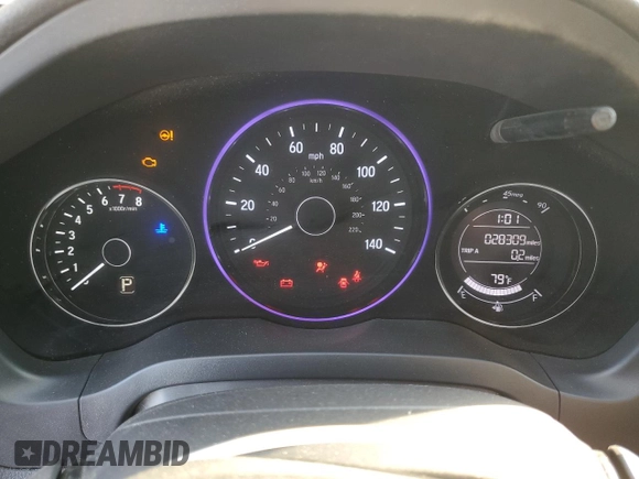 2022 Honda HR-V LX with VIN 3CZRU6H35NM702035, listed as a Copart auction lot 78418324 with 28,309 mi miles and Salvage Title. Bid and sale history available at DreamBid. Image 9.