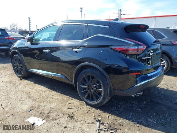 2023 Nissan Murano SL with VIN 5N1AZ2CS9PC104672, listed as a IAAI auction lot 41697937 with 135,285 mi miles. Bid and sale history available at carsss.com. Image 3.