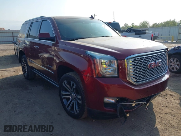 2017 GMC Yukon Denali with VIN 1GKS1CKJ4HR141145, listed as a IAAI auction lot 40799652 with 104,369 mi miles. Bid and sale history available at carsss.com. Image 1.