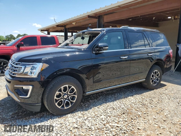 2018 Ford Expedition Limited with VIN 1FMJU1KTXJEA60213, listed as a Copart auction lot 55726335 with 124,852 mi miles and Salvage title. Bid and sale history available at DreamBid. Image 1.