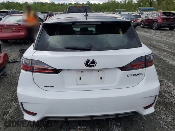 2014 Lexus CT 200h with VIN JTHKD5BH2E2207240, listed as a Copart auction lot 52705015 with 105,758 mi miles and Salvage Title. Bid and sale history available at DreamBid. Image 6.