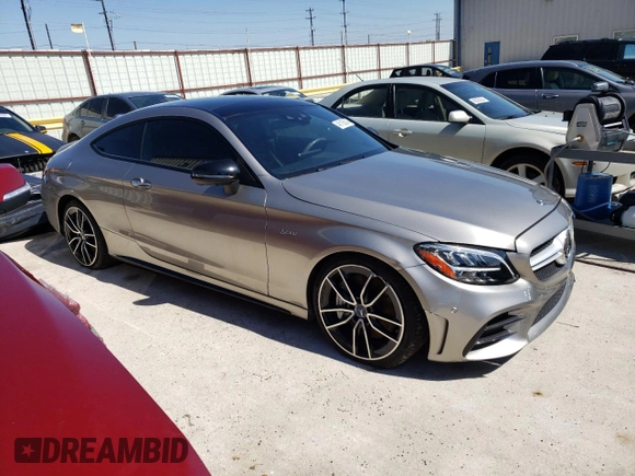 2020 Mercedes-Benz C 43 AMG with VIN W1KWJ6EB7LF991418, listed as a Copart auction lot 43448475 with 26,350 mi miles and Salvage title. Bid and sale history available at DreamBid. Image 4.