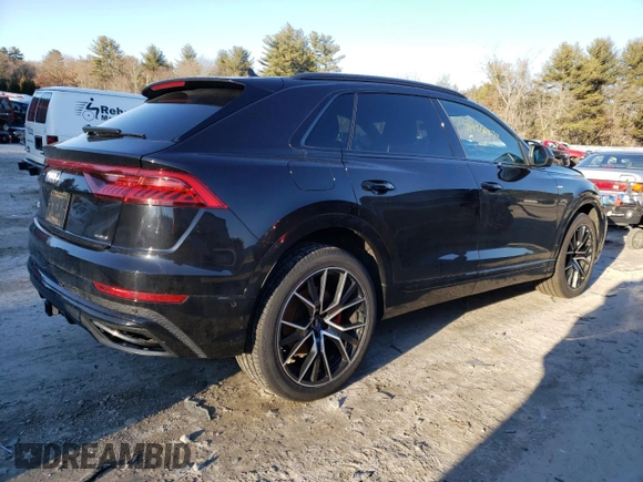 2019 Audi Q8 Premium Plus with VIN WA1EVAF14KD030993, listed as a Copart auction lot 39435663 with 57,547 mi miles. Bid and sale history available at carsss.com. Image 3.