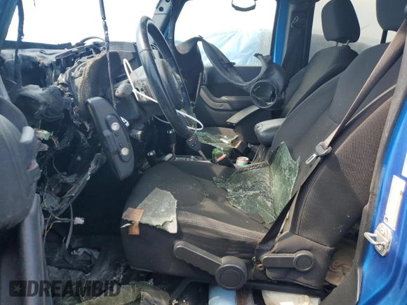 2016 Jeep Wrangler Unlimited Sport with VIN 1C4BJWDG8GL195953, listed as a Copart auction lot 53253345 with Not Provided miles and Salvage Title. Bid and sale history available at DreamBid. Image 7.