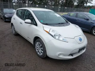 2015 Nissan LEAF S with VIN 1N4AZ0CP2FC328942, listed as a IAAI auction lot 41775381 with 115,764 mi miles. Bid and sale history available at carsss.com. Image 1.