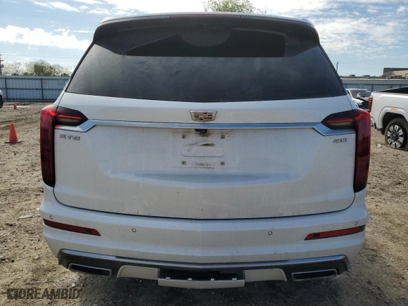 2020 Cadillac XT6 FWD Premium Luxury with VIN 1GYKPCRS7LZ175396, listed as a Copart auction lot 42417025 with 43,403 mi miles and Salvage Title. Bid and sale history available at carsss.com. Image 6.