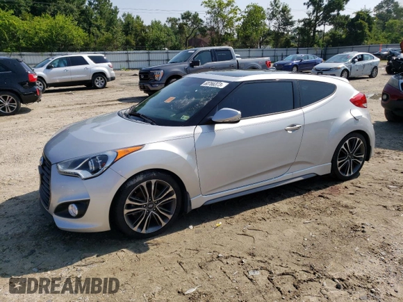 2016 Hyundai Veloster Turbo with VIN KMHTC6AEXGU254380, listed as a Copart auction lot 60766373 with 135,056 mi miles. Bid and sale history available at carsss.com. Image 1.