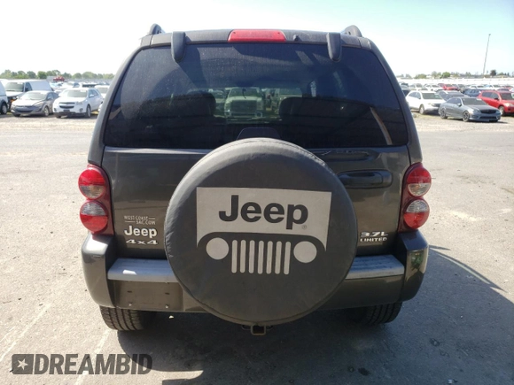 2006 Jeep Liberty Limited with VIN 1J4GL58K36W192913, listed as a Copart auction lot 53756785 with 168,282 mi miles and Salvage Title. Bid and sale history available at DreamBid. Image 6.