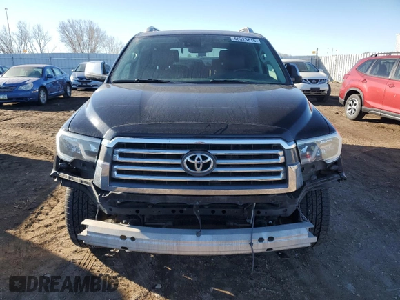 2018 Toyota Sequoia Platinum with VIN 5TDDY5G14JS161570, listed as a Copart auction lot 46323815 with 131,869 mi miles and Salvage Title. Bid and sale history available at carsss.com. Image 5.