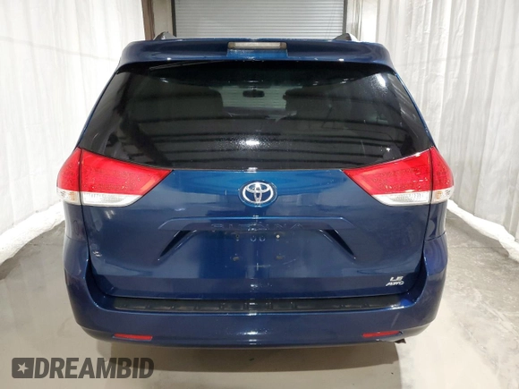 2012 Toyota Sienna LE with VIN 5TDJK3DC1CS040870, listed as a Copart auction lot 46342545 with 189,387 mi miles and Salvage Title. Bid and sale history available at carsss.com. Image 6.