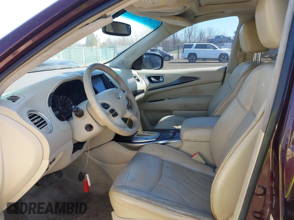 2013 Infiniti JX35 z VIN 5N1AL0MM4DC345105, wystawiony jako IAAI lot #41741937 z przebiegiem 76 332 mil mil oraz . Historia ofert i sprzedaży dostępna na DreamBid. Obrazek 5.