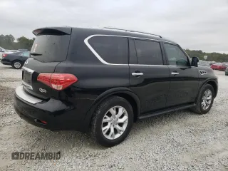 2012 Infiniti QX56 7-passenger with VIN JN8AZ2NF9C9519801, listed as a Copart auction lot 78795434 with 148,902 mi miles and Salvage Title. Bid and sale history available at carsss.com. Image 3.
