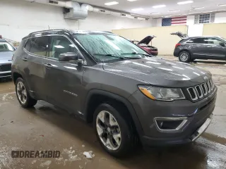 2020 Jeep Compass Limited with VIN 3C4NJDCB7LT216880, listed as a Copart auction lot 46085755 with 47,265 mi miles and Salvage Title. Bid and sale history available at carsss.com. Image 4.