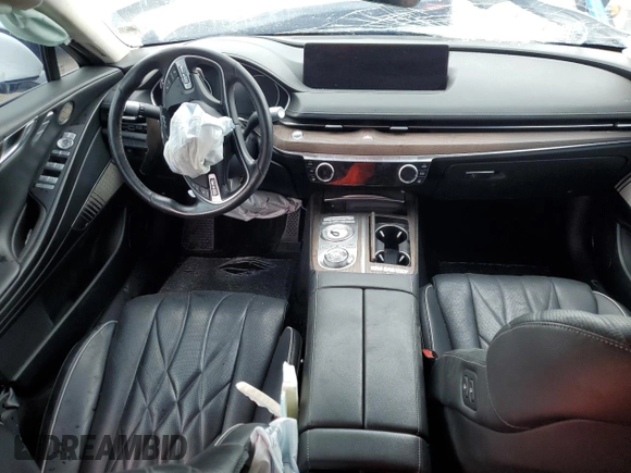2021 Genesis G80 2.5T z VIN KMTGB4SC6MU067144, wystawiony jako Copart lot #51370875 z przebiegiem Nie podano mil oraz Szkoda całkowita • Salvage title. Historia ofert i sprzedaży dostępna na DreamBid. Obrazek 8.