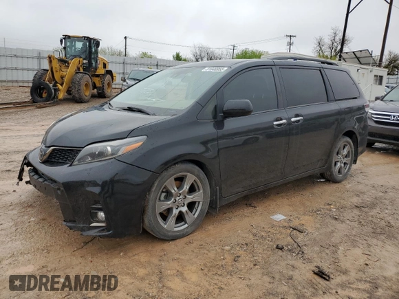 2018 Toyota Sienna SE with VIN 5TDXZ3DC8JS927529, listed as a Copart auction lot 51646955 with 94,757 mi miles and Salvage title. Bid and sale history available at DreamBid. Image 1.