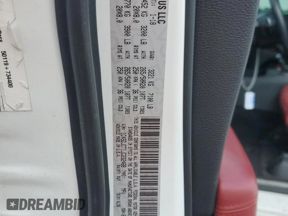 2018 Dodge Durango R/T with VIN 1C4SDJCT1JC232468, listed as a Copart auction lot 56038965 with 101,510 mi miles and Salvage title. Bid and sale history available at DreamBid. Image 12.