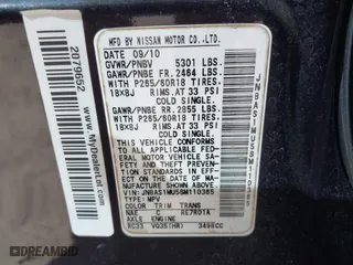 2011 Infiniti FX35 with VIN JN8AS1MU5BM110365, listed as a IAAI auction lot 41712866 with 94,810 mi miles. Bid and sale history available at carsss.com. Image 9.