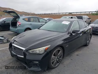 2014 Infiniti Q50 Hybrid Sport with VIN JN1AV7AP7EM691279, listed as a IAAI auction lot 41547805 with 127,325 mi miles and . Bid and sale history available at DreamBid. Image 2.