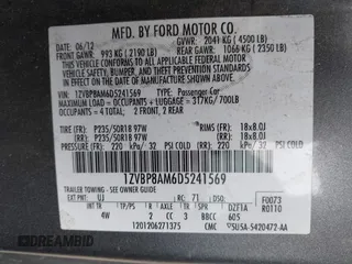 2013 Ford Mustang V6 with VIN 1ZVBP8AM6D5241569, listed as a IAAI auction lot 41884583 with 100,700 mi miles. Bid and sale history available at carsss.com. Image 9.