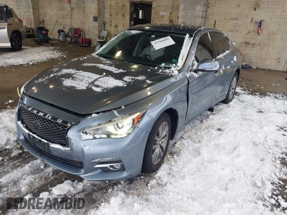2015 Infiniti Q50 Premium with VIN JN1BV7AR4FM399046, listed as a IAAI auction lot 41560885 with 143,488 mi miles and . Bid and sale history available at DreamBid. Image 17.