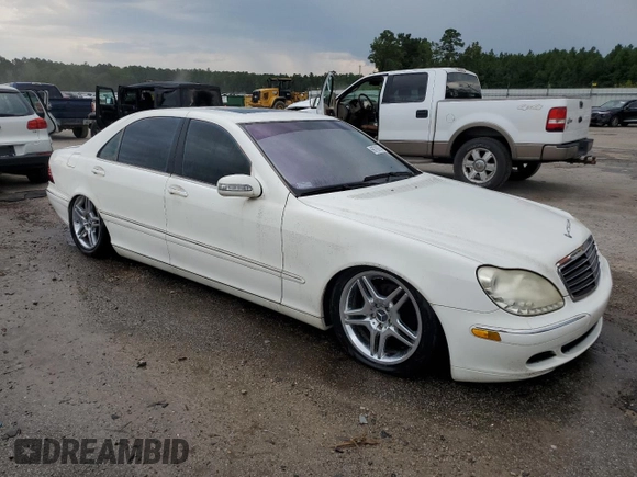 2003 Mercedes-Benz S-Class 4.3L with VIN WDBNG70J53A370666, listed as a Copart auction lot 66799764 with 0 mi miles and Non Repairable. Bid and sale history available at carsss.com. Image 4.