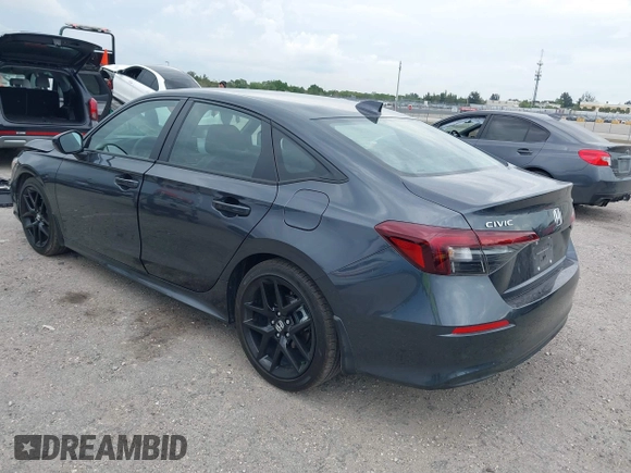 2025 Honda Civic Sport with VIN 2HGFE2F56SH546313, listed as a IAAI auction lot 41889296 with 4,768 mi miles and . Bid and sale history available at DreamBid. Image 3.