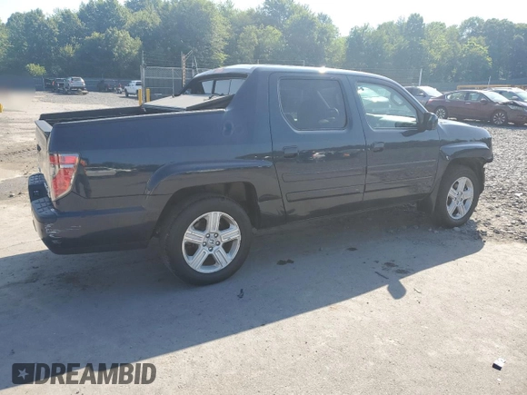 2012 Honda Ridgeline RTL with VIN 5FPYK1F54CB452813, listed as a Copart auction lot 62020825 with 79,176 mi miles and Salvage title. Bid and sale history available at DreamBid. Image 3.