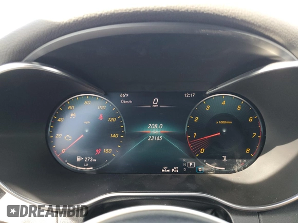 2021 Mercedes-Benz C 300 with VIN W1KWF8DB9MR605631, listed as a Copart auction lot 46062995 with 23,165 mi miles and Salvage Title. Bid and sale history available at carsss.com. Image 9.