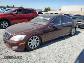 2007 Mercedes-Benz S 550 with VIN WDDNG71X07A061560, listed as a Copart auction lot 66965055 with 168,778 mi miles and Clean title. Bid and sale history available at DreamBid. Image 1.