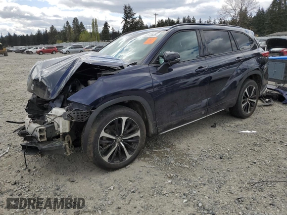 2021 Toyota Highlander XSE z VIN 5TDLZRBH4MS113995, wystawiony jako Copart lot #53573835 z przebiegiem Nie podano mil oraz Szkoda całkowita • Salvage title. Historia ofert i sprzedaży dostępna na DreamBid. Obrazek 1.